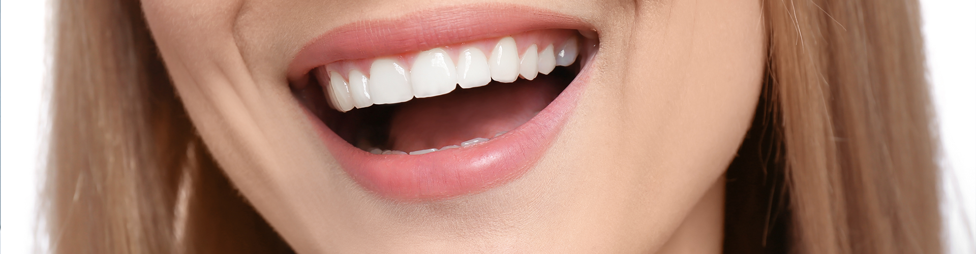 close up of woman's smile